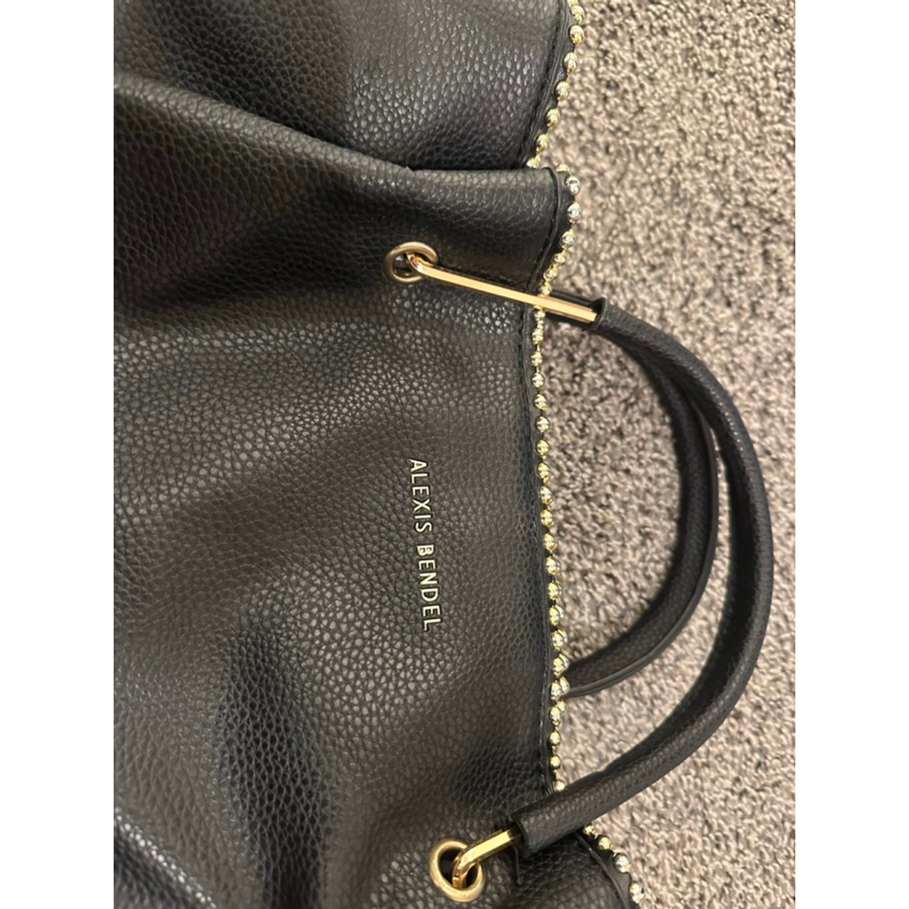 Alexis Bendel Black Gold Studded Tote Bag - Picture 6 of 13